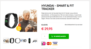 Hyundai - Smart & Fit tracker voor €29,95 bij Dagknaller