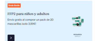 FFP2 para adultos y niños por 3,99€