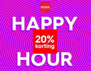20% korting op bijna alles tijdens de HEMA Happy Hour