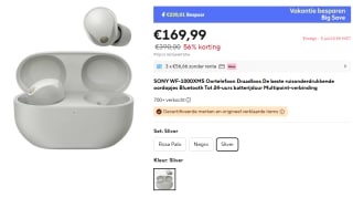 Sony WF-1000XM5 - Volledig draadloze oordopjes met Noise Cancelling voor €169,99 bij Aliexpress
