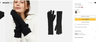 Guantes largos color negro por tan sólo 3€