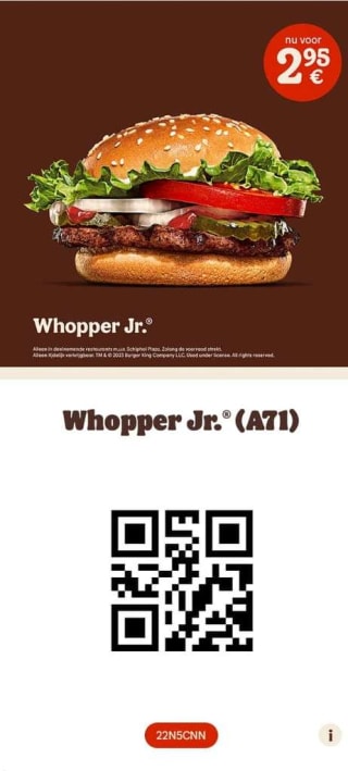 Diverse Korting Coupons Burgerking