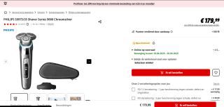 Philips Shaver Series 9000 - Elektrisch scheerapparaat nat en droog scheren voor €179,99 bij de mediamarkt