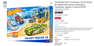 Hot Wheels Pack de 10 Camiones por 12,99€.