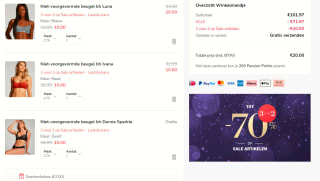 3 halen 2 betalen op de sale tot 70% van Hunkemöller