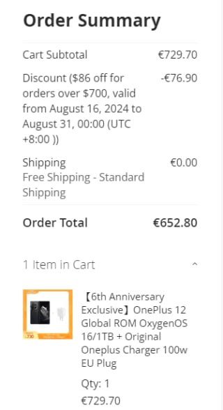 OnePlus 12 Global 16 GB/ 1TB voor €652,80 bij Gshopper