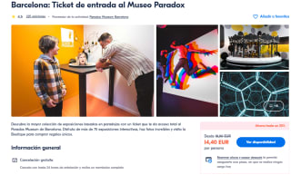Oferta entrada de adulto por solo 14,40€