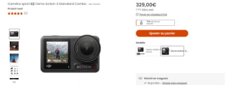 DJI Osmo Action 4 à 329€