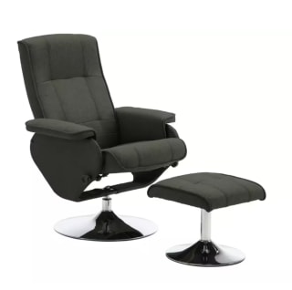 Argos Home Rowan Fabric Swivel Chair with Footstool – Charcoal – £125