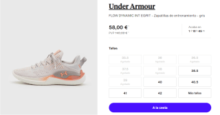 Zapatillas para Mujer Under Armour FLOW DYNAMIC INT EGRIT por 58€