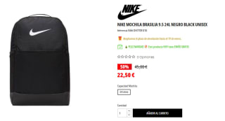 Nike Mochila Brasilia 9.5 24l por 22,50€