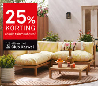 25% korting op alle tuinmeubels bij Karwei