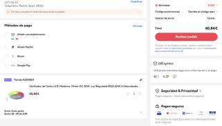 Ventilador de Techo LED Moderno Motor DC 20W Luz Regulable RGB 42W 6 Velocidades por solo 40,84€