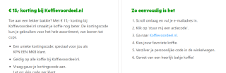 € 15,- korting op je koffiebestelling bij Koffievoordeel