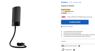 HyperX Shield Microfoon Pop Filter voor €14,99 in de HP store.