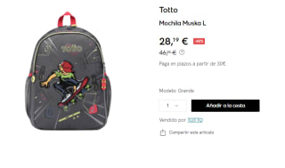 Mochila Totto Muska de 16 Litros por 28.19€