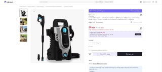 HydroBoost 1400 Essential Hidrolimpiadora de 1400 W. Caudal máximo de 426 l/h. 105 bares de presión máxima admitida. Bomba de aluminio por 59.90€ (47.9€ usuario nuevo)