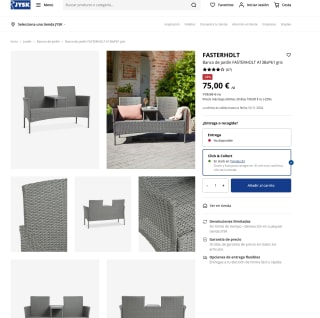 Banco de jardín FASTERHOLT gris por solo 75€