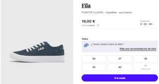 Zapatillas Casual de Hombre Fila POINTER CLASSIC por 19€