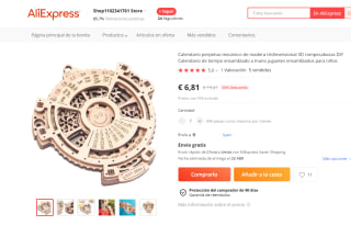 Rompecabezas de madera Calendario perpetuo mecánico 3D por 6,81€