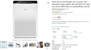 Winix Zero luchtfilter voor €99 bij Amazon