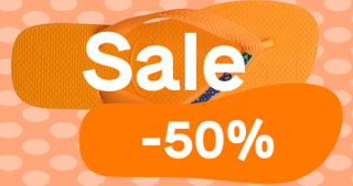 50% korting op Havaianas