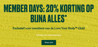 20% korting bij The Body Shop tijdens Member Days