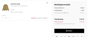 Scotch & Soda Bomberjack - khaki voor €35,76 dmv code bij Otrium