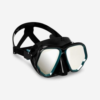 Gafas Buceo SCD 500 Bi-cristi Facial Opaco Negro/Gris Cristales Espejo por 17,99€