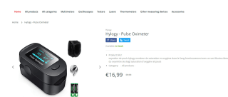 HYLOGY Saturatiemeter Zuurstofmeter Vinger - Oximeter Professionele Draagbare Pulse Hartslagmeter