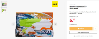 Nerf Supersoaker Washout voor €5 bij Scapino