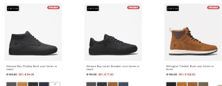 Mid season sale met 30% korting + 10% extra korting dmv de code bij Timberland