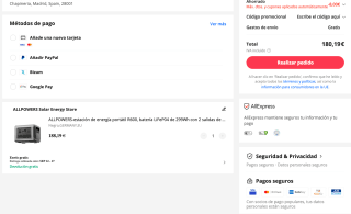 Estación de energía portátil Allpowers R600 por solo 180,19€