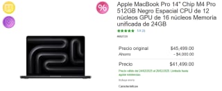 MacBook Pro 14" M4 24GB 512GB $38,999 | Costco (PayPal)