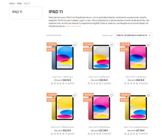 Apple iPad (11ªGen) WIFI 128GB por solo 322,16€