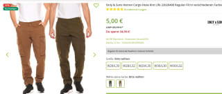 Only & Sons - Kim Life Cargo broek voor €5 bij Outlet46