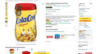 2 Unidades ColaCao Soluble Bote 760g por solo 7,87€