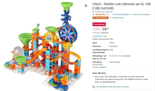 VTech Marble Rush Ultimate Set Elektronisch XL100E - Knikkerbaan voor €26,99 met Amazon Prime