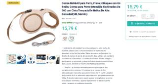 Correa Retráctil para Perro 5m por 15,79€