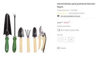 Herramientas para Jardinería Heuman Brand por $177 en Liverpool
