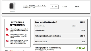 Inventum Keramische kachel KC221W voor €12,49 bij Kruidvat