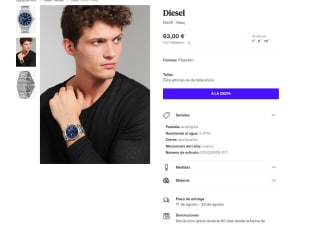 Reloj de hombre marca Diesel por 79,29€
