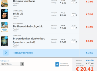 €3,50 korting bij besteding vanaf €20 bij Boekenkraam