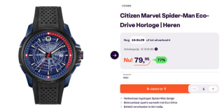Citizen Marvel Spider-Man Eco-Drive Herenhorloge voor €79,95 bij iBOOD