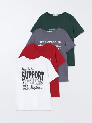 Pack de 4 camisetas de manga corta niños por 9,99€