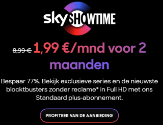 SkyShowtime nu voor €1,99 per maand