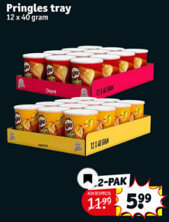 Pringles mini busjes 12 stuks voor €5,99 bij Kruidvat