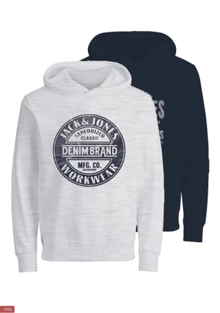 Pack 2 sudaderas capucha Jack & Jones Hombre por solo 29,99€