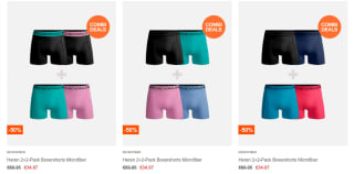 50% korting op Heren 2+2-Pack muchachomalo Boxershorts bij Muchachomalo