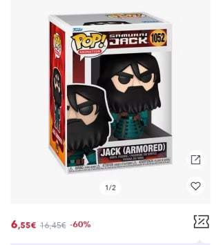Funko Pop Samurai Jack Armored Jack Vinyl Figure por 6,55€.